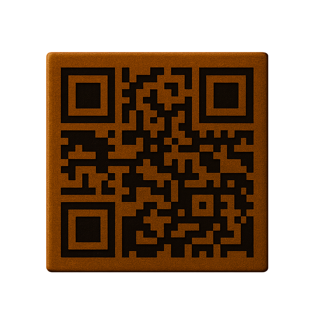 QR-code plaatje cortenstalen gedenkteken D-Dap